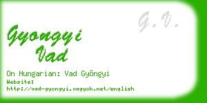 gyongyi vad business card