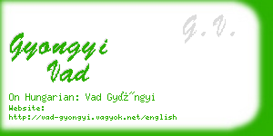 gyongyi vad business card